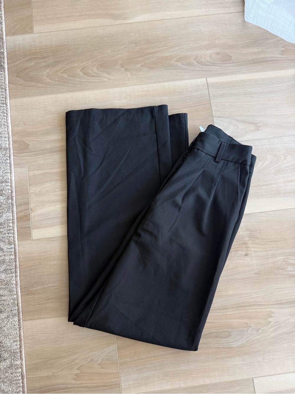 Princess Polly Black Wide-Leg Dress Pants